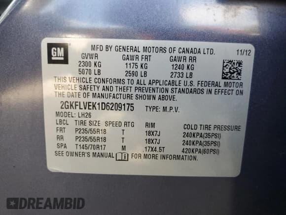 ✅ 2013 GMC Terrain SLT • VIN: 2GKFLVEK1D6209175 • Lot: 80509435. Wystawiony na Copart z przebiegiem 133 087 mil. Bezpłatny archiwum sprzedaży aukcyjnych z USA i szczegółowy raport historii pojazdu na DreamBid. Zdjęcie 13.