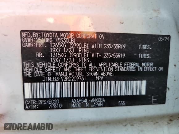 ✅ 2024 Toyota RAV4 XSE • VIN: JTMEB3FV3RD209761 • Лот: 69856475. Опубликован ранее на Copart с пробегом 9 075 миль. Бесплатный доступ к архиву аукционных продаж из США и подробный отчёт об истории автомобиля на DreamBid. Изображение 14.