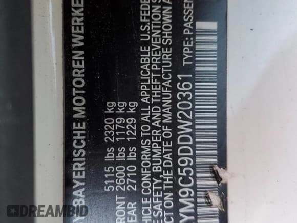 ✅ 2013 BMW 6 Series 650i • VIN: WBAYM9C59DDW20361 • Лот: 79741594. Опубликован ранее на Copart с пробегом 86 948 миль. Бесплатный доступ к архиву аукционных продаж из США и подробный отчёт об истории автомобиля на DreamBid. Изображение 12.