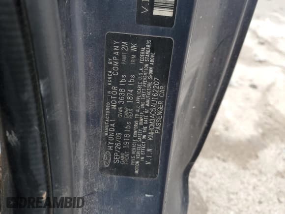 ✅ 2010 Hyundai Accent GS • VIN: KMHCM3AC5AU162207 • Лот: 47806805. Опубликован ранее на Copart с пробегом 177 994 миль. Бесплатный доступ к архиву аукционных продаж из США и подробный отчёт об истории автомобиля на DreamBid. Изображение 13.