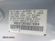 ✅ 2004 Honda Accord EX • VIN: 1HGCM72654A019964 • Lot: 43705947. Listed on IAAI with 201,502 mi. Free auction sales archive from the USA and detailed vehicle history report at DreamBid. Image 9.