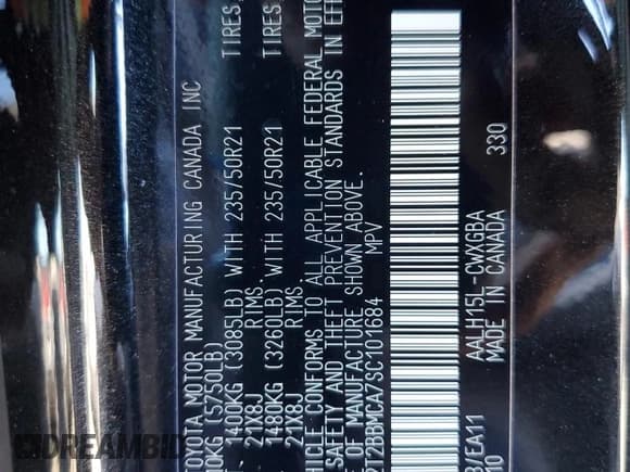 ✅ 2025 Lexus RX 350h Premium Plus • VIN: 2T2BBMCA7SC101684 • Лот: 90541525. Опубликован ранее на Copart с пробегом 534 миль. Бесплатный доступ к архиву аукционных продаж из США и подробный отчёт об истории автомобиля на DreamBid. Изображение 13.