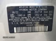 ✅ 2022 Hyundai Accent SE • VIN: 3KPC24A6XNE179700 • Lot: 82541365. Listed on Copart with 84,074 mi. Free auction sales archive from the USA and detailed vehicle history report at DreamBid. Image 12.