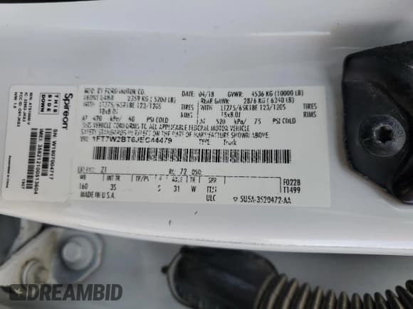 ✅ 2018 Ford F-250 King Ranch • VIN: 1FT7W2BT6JEC44479 • Lot: 91674205. Wystawiony na Copart z przebiegiem 87 675 mil. Bezpłatny archiwum sprzedaży aukcyjnych z USA i szczegółowy raport historii pojazdu na DreamBid. Zdjęcie 13.