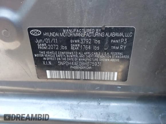 ✅ 2011 Hyundai Elantra GLS • VIN: 5NPDH4AE0BH075931 • Лот: 43530853. Опубликован ранее на IAAI с пробегом 101 487 миль. Бесплатный доступ к архиву аукционных продаж из США и подробный отчёт об истории автомобиля на DreamBid. Изображение 9.