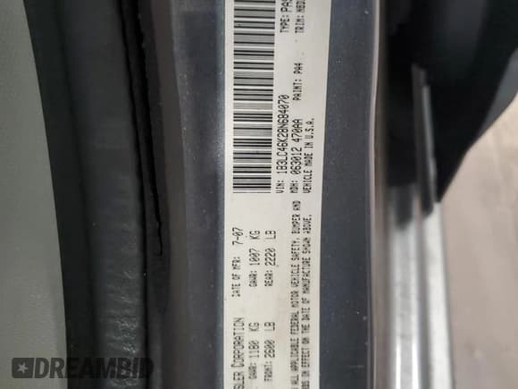 ✅ 2008 Dodge Avenger SE • VIN: 1B3LC46K28N684070 • Лот: 79455514. Опубликован ранее на Copart с пробегом 123 111 миль. Бесплатный доступ к архиву аукционных продаж из США и подробный отчёт об истории автомобиля на DreamBid. Изображение 12.