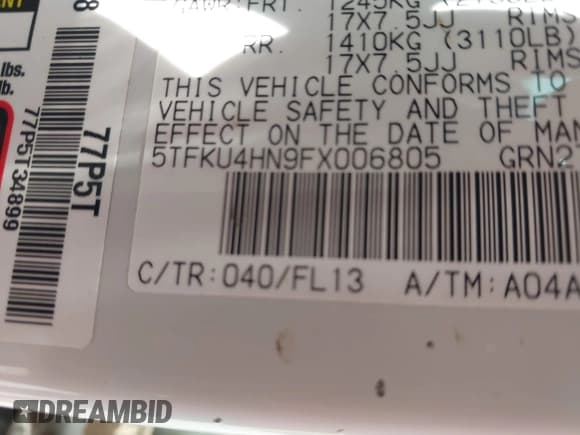 ✅ 2015 Toyota Tacoma PreRunner • VIN: 5TFKU4HN9FX006805 • Lot: 42283766. Wystawiony na IAAI z przebiegiem 132 367 mil. Bezpłatny archiwum sprzedaży aukcyjnych z USA i szczegółowy raport historii pojazdu na DreamBid. Zdjęcie 9.