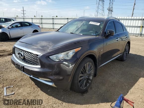 ✅ 2017 Infiniti QX70 • VIN: JN8CS1MW2HM410495 • Lot: 81294505. Listed on Copart with 73,760 mi. Free auction sales archive from the USA and detailed vehicle history report at DreamBid. Image 1.