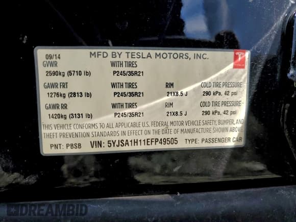 ✅ 2014 Tesla Model S 60 • VIN: 5YJSA1H11EFP49505 • Лот: 93864535. Опубликован ранее на Copart с пробегом 158 146 миль. Бесплатный доступ к архиву аукционных продаж из США и подробный отчёт об истории автомобиля на DreamBid. Изображение 12.