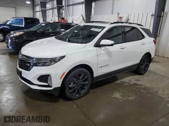 2023 Chevrolet Equinox RS с VIN 3GNAXWEGXPS109679, выставлен на аукционе Copart как лот 66487255 с пробегом 18 100 миль миль и Списание • Salvage title. История ставок и продаж доступна на DreamBid. Изображение 1.