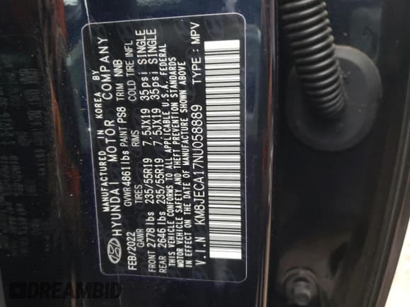 ✅ 2022 Hyundai Tucson Limited • VIN: KM8JECA17NU058889 • Lot: 38440233. Wystawiony na Copart z przebiegiem 10 362 mil. Bezpłatny archiwum sprzedaży aukcyjnych z USA i szczegółowy raport historii pojazdu na DreamBid. Zdjęcie 14.