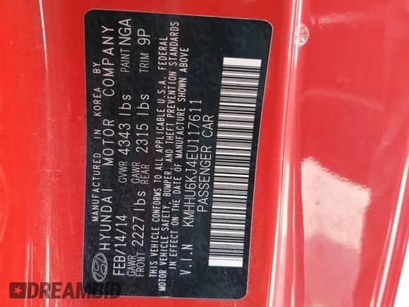 2014 Hyundai Genesis Coupe Grand Touring z VIN KMHHU6KJ4EU117611, wystawiony jako Copart lot #68989274 z przebiegiem 116 495 mil mil oraz Czysty tytuł • Clean title. Historia ofert i sprzedaży dostępna na DreamBid. Obrazek 12.