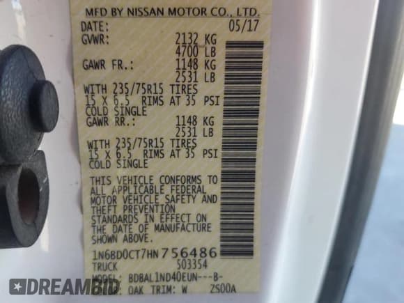 ✅ 2017 Nissan Frontier SV • VIN: 1N6BD0CT7HN756486 • Лот: 91478515. Опубликован ранее на Copart с пробегом 183 693 миль. Бесплатный доступ к архиву аукционных продаж из США и подробный отчёт об истории автомобиля на DreamBid. Изображение 12.