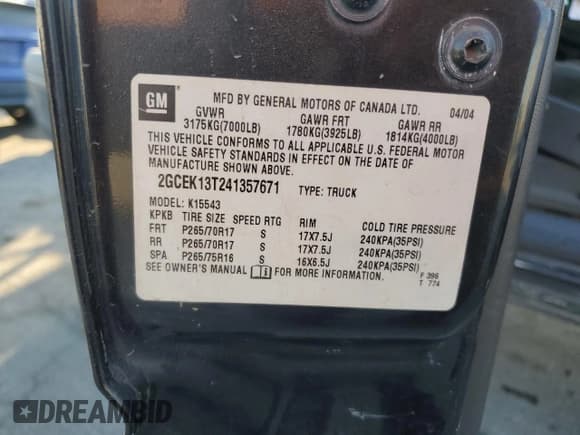 ✅ 2004 Chevrolet Silverado 1500 Z71 • VIN: 2GCEK13T241357671 • Лот: 79132844. Опубликован ранее на Copart с пробегом 280 316 миль. Бесплатный доступ к архиву аукционных продаж из США и подробный отчёт об истории автомобиля на DreamBid. Изображение 12.