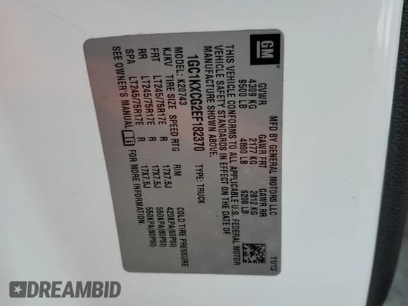 ✅ 2014 Chevrolet Silverado 2500HD LT • VIN: 1GC1KXCG2EF182370 • Лот: 62638135. Опубликован ранее на Copart с пробегом 150 145 миль. Бесплатный доступ к архиву аукционных продаж из США и подробный отчёт об истории автомобиля на DreamBid. Изображение 12.