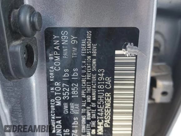 ✅ 2017 Hyundai Accent SE • VIN: KMHCT4AE5HU181943 • Лот: 77427674. Опубликован ранее на Copart с пробегом 109 470 миль. Бесплатный доступ к архиву аукционных продаж из США и подробный отчёт об истории автомобиля на DreamBid. Изображение 13.