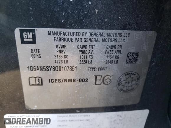 ✅ 2016 Cadillac ATS-V • VIN: 1G6AN5SY8G0107851 • Лот: 42589984. Опубликован ранее на Copart с пробегом 117 190 миль. Бесплатный доступ к архиву аукционных продаж из США и подробный отчёт об истории автомобиля на DreamBid. Изображение 12.