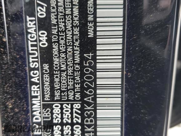 ✅ 2019 Mercedes-Benz E 300 • VIN: WDDZF4KB3KA620954 • Lot: 57433535. Listed on Copart with 66,915 mi. Free auction sales archive from the USA and detailed vehicle history report at DreamBid. Image 13.