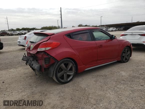 ✅ 2013 Hyundai Veloster Turbo • VIN: KMHTC6AE3DU108320 • Lot: 76412154. Listed on Copart with 95,884 mi. Free auction sales archive from the USA and detailed vehicle history report at DreamBid. Image 3.