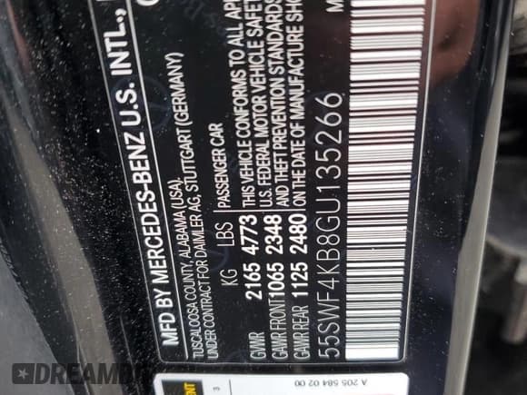 ✅ 2016 Mercedes-Benz C 300 Luxury • VIN: 55SWF4KB8GU135266 • Lot: 50732125. Wystawiony na Copart z przebiegiem 129 302 mil. Bezpłatny archiwum sprzedaży aukcyjnych z USA i szczegółowy raport historii pojazdu na DreamBid. Zdjęcie 12.