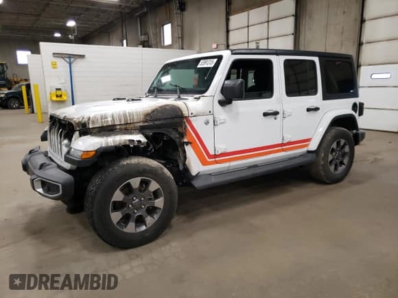 ✅ 2018 Jeep Wrangler Unlimited Sahara • VIN: 1C4HJXEG9JW164862 • Lot: 53991315. Listed on Copart with Not provided. Free auction sales archive from the USA and detailed vehicle history report at DreamBid. Image 1.