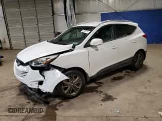2014 Hyundai Tucson SE z VIN KM8JU3AG1EU940356, wystawiony jako Copart lot #73105114 z przebiegiem Nie podano mil oraz Szkoda całkowita • Salvage title. Historia ofert i sprzedaży dostępna na DreamBid. Obrazek 1.