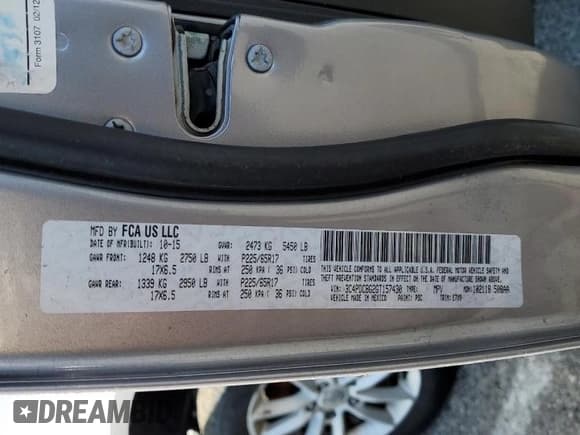 ✅ 2016 Dodge Journey SXT • VIN: 3C4PDCBG2GT157430 • Лот: 83856995. Опубликован ранее на Copart с пробегом Не указан. Бесплатный доступ к архиву аукционных продаж из США и подробный отчёт об истории автомобиля на DreamBid. Изображение 13.