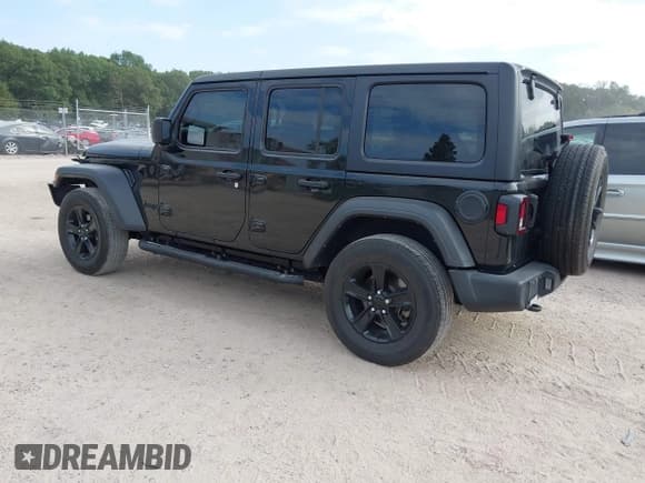 ✅ 2022 Jeep Wrangler Unlimited Sport S • VIN: 1C4HJXDG7NW195681 • Lot: 43256297. Listed on IAAI with 48,954 mi. Free auction sales archive from the USA and detailed vehicle history report at DreamBid. Image 3.