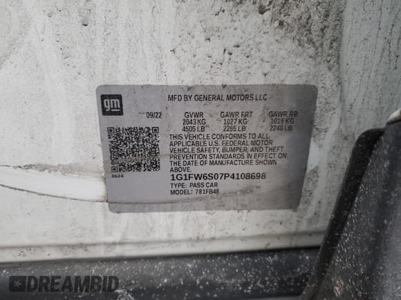 ✅ 2023 Chevrolet Bolt EV 1LT • VIN: 1G1FW6S07P4108698 • Lot: 89191565. Wystawiony na Copart z przebiegiem 31 823 mil. Bezpłatny archiwum sprzedaży aukcyjnych z USA i szczegółowy raport historii pojazdu na DreamBid. Zdjęcie 14.