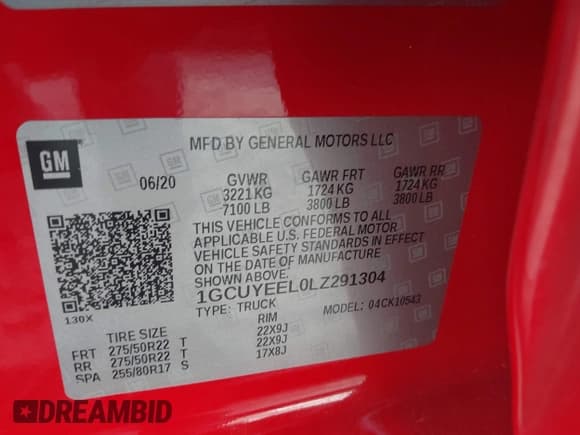 ✅ 2020 Chevrolet Silverado 1500 RST • VIN: 1GCUYEEL0LZ291304 • Lot: 42067913. Wystawiony na IAAI z przebiegiem 139 076 mil. Bezpłatny archiwum sprzedaży aukcyjnych z USA i szczegółowy raport historii pojazdu na DreamBid. Zdjęcie 9.