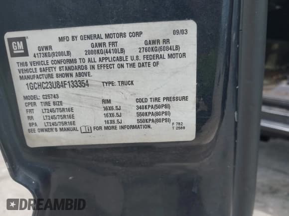 ✅ 2004 Chevrolet Silverado 2500HD LS • VIN: 1GCHC23U84F133354 • Лот: 42749201. Опубликован ранее на IAAI с пробегом Не указан. Бесплатный доступ к архиву аукционных продаж из США и подробный отчёт об истории автомобиля на DreamBid. Изображение 9.