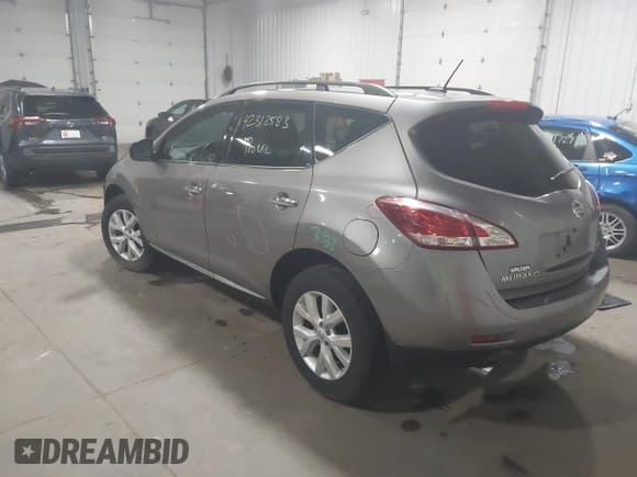 ✅ 2012 Nissan Murano SV • VIN: JN8AZ1MW2CW205923 • Lot: 42312583. Listed on IAAI with 165,484 mi. Free auction sales archive from the USA and detailed vehicle history report at DreamBid. Image 3.