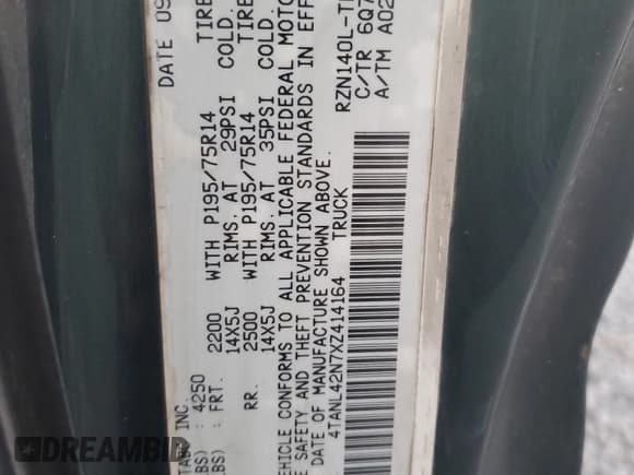 ✅ 1999 Toyota Tacoma • VIN: 4TANL42N7XZ414164 • Lot: 91167605. Wystawiony na Copart z przebiegiem 204 133 mil. Bezpłatny archiwum sprzedaży aukcyjnych z USA i szczegółowy raport historii pojazdu na DreamBid. Zdjęcie 12.