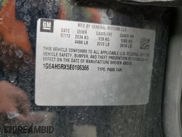 ✅ 2014 Cadillac ATS Luxury AWD • VIN: 1G6AH5RX5E0106366 • Lot: 53647005. Listed on Copart with 170,679 mi. Free auction sales archive from the USA and detailed vehicle history report at DreamBid. Image 12.