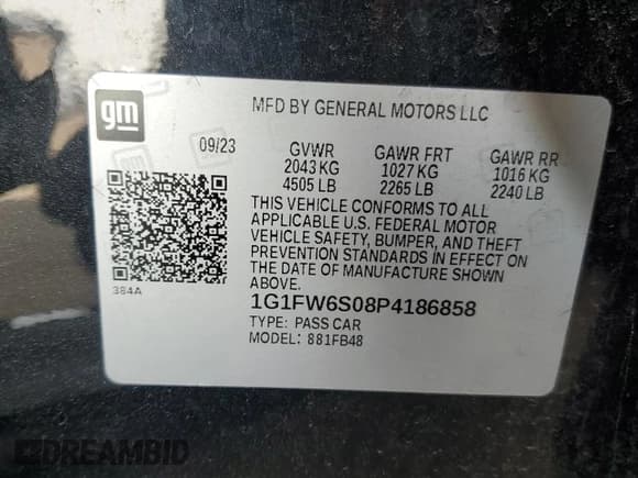 ✅ 2023 Chevrolet Bolt EV 1LT • VIN: 1G1FW6S08P4186858 • Lot: 44775455. Wystawiony na Copart z przebiegiem 42 621 mil. Bezpłatny archiwum sprzedaży aukcyjnych z USA i szczegółowy raport historii pojazdu na DreamBid. Zdjęcie 13.