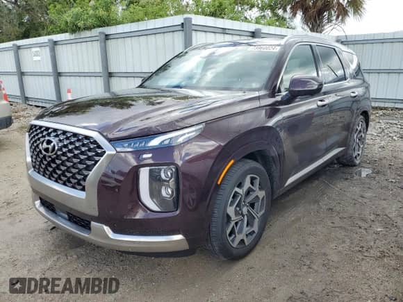 2022 Hyundai Palisade Calligraphy z VIN KM8R74HE5NU455075, wystawiony jako Copart lot #73960024 z przebiegiem Nie podano mil oraz Szkoda całkowita • Salvage title. Historia ofert i sprzedaży dostępna na DreamBid. Obrazek 1.