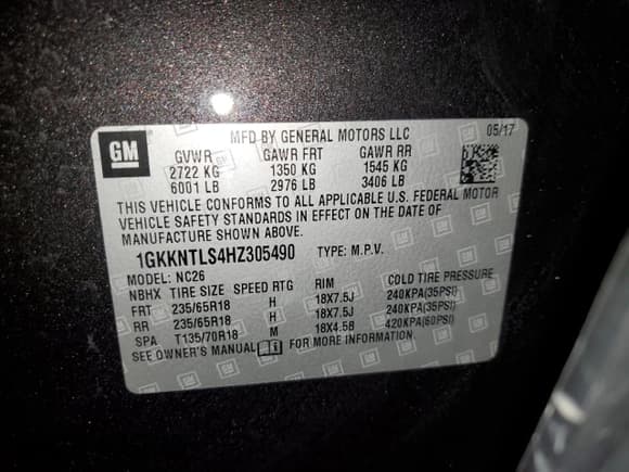 ✅ 2017 GMC Acadia SLE • VIN: 1GKKNTLS4HZ305490 • Lot: 65742845. Listed on Copart with 87,947 mi. Free auction sales archive from the USA and detailed vehicle history report at DreamBid. Image 13.