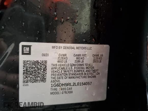 ✅ 2020 Cadillac CT4 V-Series • VIN: 1G6DH5RL2L0154057 • Lot: 89865435. Wystawiony na Copart z przebiegiem 47 185 mil. Bezpłatny archiwum sprzedaży aukcyjnych z USA i szczegółowy raport historii pojazdu na DreamBid. Zdjęcie 13.