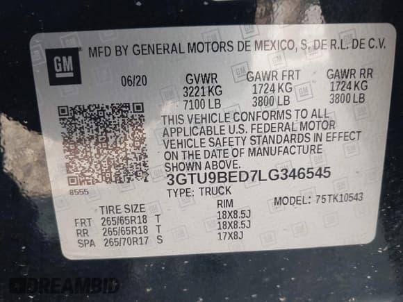 ✅ 2020 GMC Sierra 1500 SLE • VIN: 3GTU9BED7LG346545 • Лот: 42414082. Опубликован ранее на IAAI с пробегом 61 993 миль. Бесплатный доступ к архиву аукционных продаж из США и подробный отчёт об истории автомобиля на DreamBid. Изображение 9.