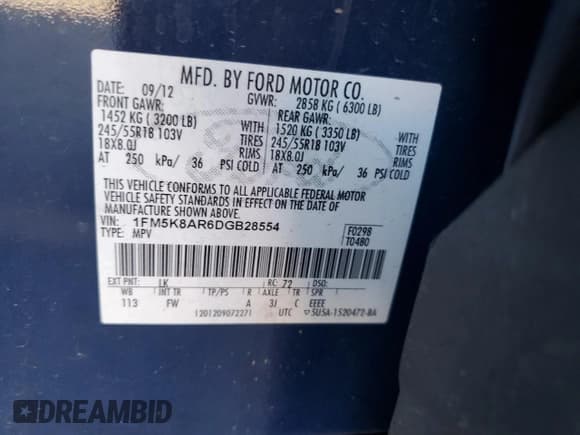 ✅ 2013 Ford Police Interceptor Utility • VIN: 1FM5K8AR6DGB28554 • Lot: 87479885. Listed on Copart with 212,093 mi. Free auction sales archive from the USA and detailed vehicle history report at DreamBid. Image 14.