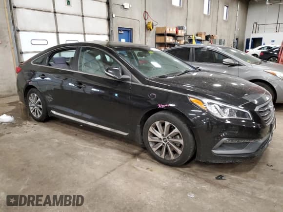✅ 2017 Hyundai Sonata Sport • VIN: 5NPE34AF4HH455049 • Lot: 69137072. Listed on Copart with Not provided. Free auction sales archive from the USA and detailed vehicle history report at DreamBid. Image 4.