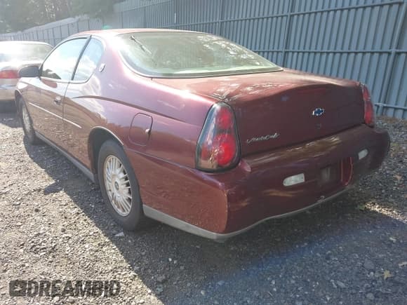 ✅ 2001 Chevrolet Monte Carlo LS • VIN: 2G1WW12E019129234 • Lot: 43075550. Listed on IAAI with 206,037 mi. Free auction sales archive from the USA and detailed vehicle history report at DreamBid. Image 3.
