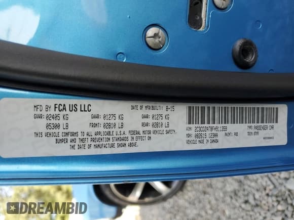 ✅ 2015 Dodge Challenger R/T • VIN: 2C3CDZAT8FH911359 • Lot: 70689744. Wystawiony na Copart z przebiegiem 124 582 mil. Bezpłatny archiwum sprzedaży aukcyjnych z USA i szczegółowy raport historii pojazdu na DreamBid. Zdjęcie 12.