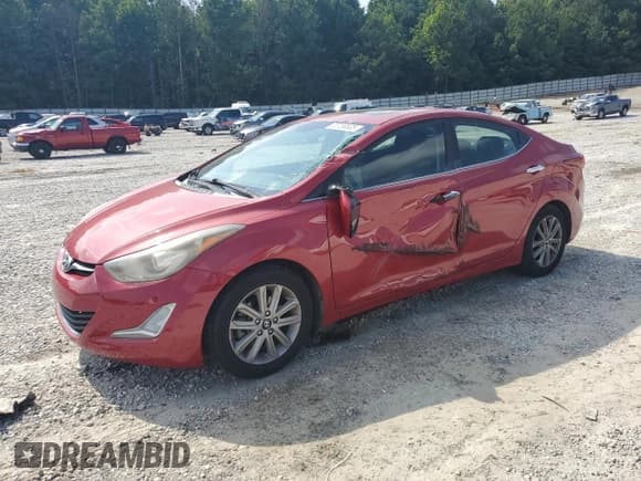 ✅ 2015 Hyundai Elantra SE • VIN: KMHDH4AE0FU344047 • Lot: 65758535. Listed on Copart with 141,666 mi. Free auction sales archive from the USA and detailed vehicle history report at DreamBid. Image 1.