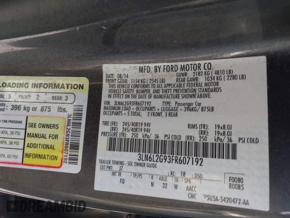 ✅ 2015 Lincoln MKZ • VIN: 3LN6L2G93FR607192 • Лот: 42226377. Опубликован ранее на IAAI с пробегом 74 018 миль. Бесплатный доступ к архиву аукционных продаж из США и подробный отчёт об истории автомобиля на DreamBid. Изображение 9.