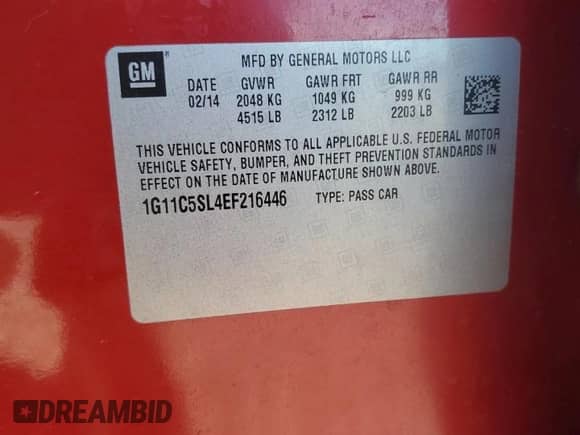 2014 Chevrolet Malibu LT z VIN 1G11C5SL4EF216446, wystawiony jako Copart lot #91177265 z przebiegiem 125 767 mil mil oraz Czysty tytuł • Clean title. Historia ofert i sprzedaży dostępna na DreamBid. Obrazek 12.