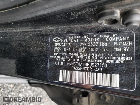 ✅ 2015 Hyundai Accent GLS • VIN: KMHCT4AE8FU927153 • Lot: 61056473. Wystawiony na Copart z przebiegiem 117 105 mil. Bezpłatny archiwum sprzedaży aukcyjnych z USA i szczegółowy raport historii pojazdu na DreamBid. Zdjęcie 12.