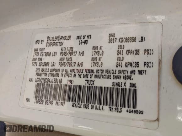 ✅ 2004 Dodge 1500 SLT • VIN: 1D7HU18D54J158148 • Lot: 43624483. Wystawiony na IAAI z przebiegiem 346 407 mil. Bezpłatny archiwum sprzedaży aukcyjnych z USA i szczegółowy raport historii pojazdu na DreamBid. Zdjęcie 9.