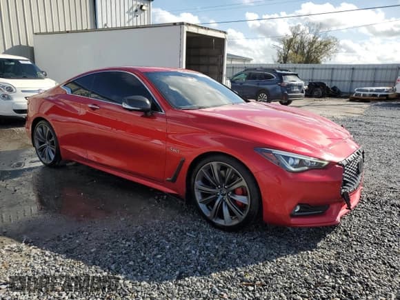 ✅ 2020 Infiniti Q60 Red Sport 400 • VIN: JN1FV7EK4LM400383 • Lot: 87031234. Listed on Copart with 26,583 mi. Free auction sales archive from the USA and detailed vehicle history report at DreamBid. Image 4.