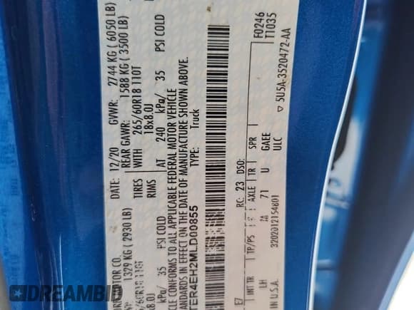 ✅ 2021 Ford Ranger XLT • VIN: 1FTER4EH2MLD00855 • Lot: 86281825. Listed on Copart with 55,081 mi. Free auction sales archive from the USA and detailed vehicle history report at DreamBid. Image 13.